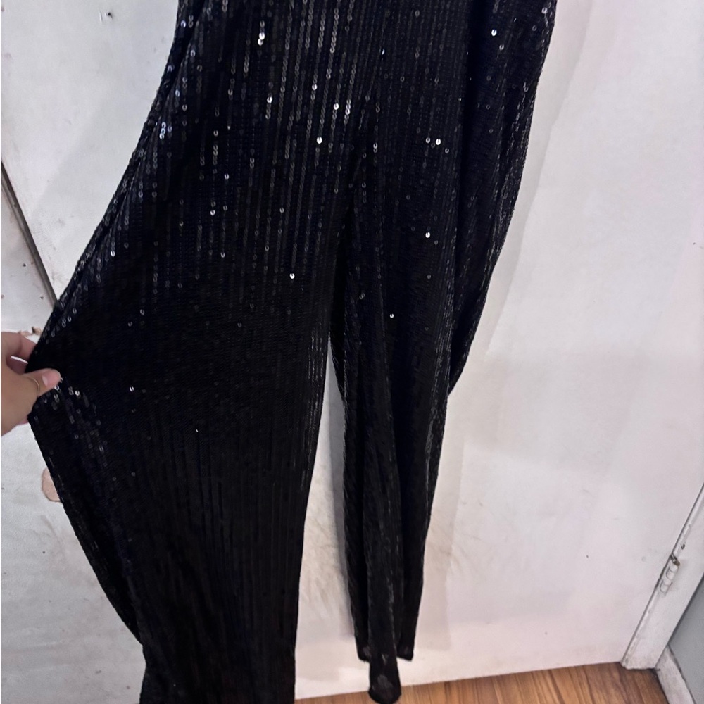 Plunge sequence jumpsuit - Picture 2 of 4